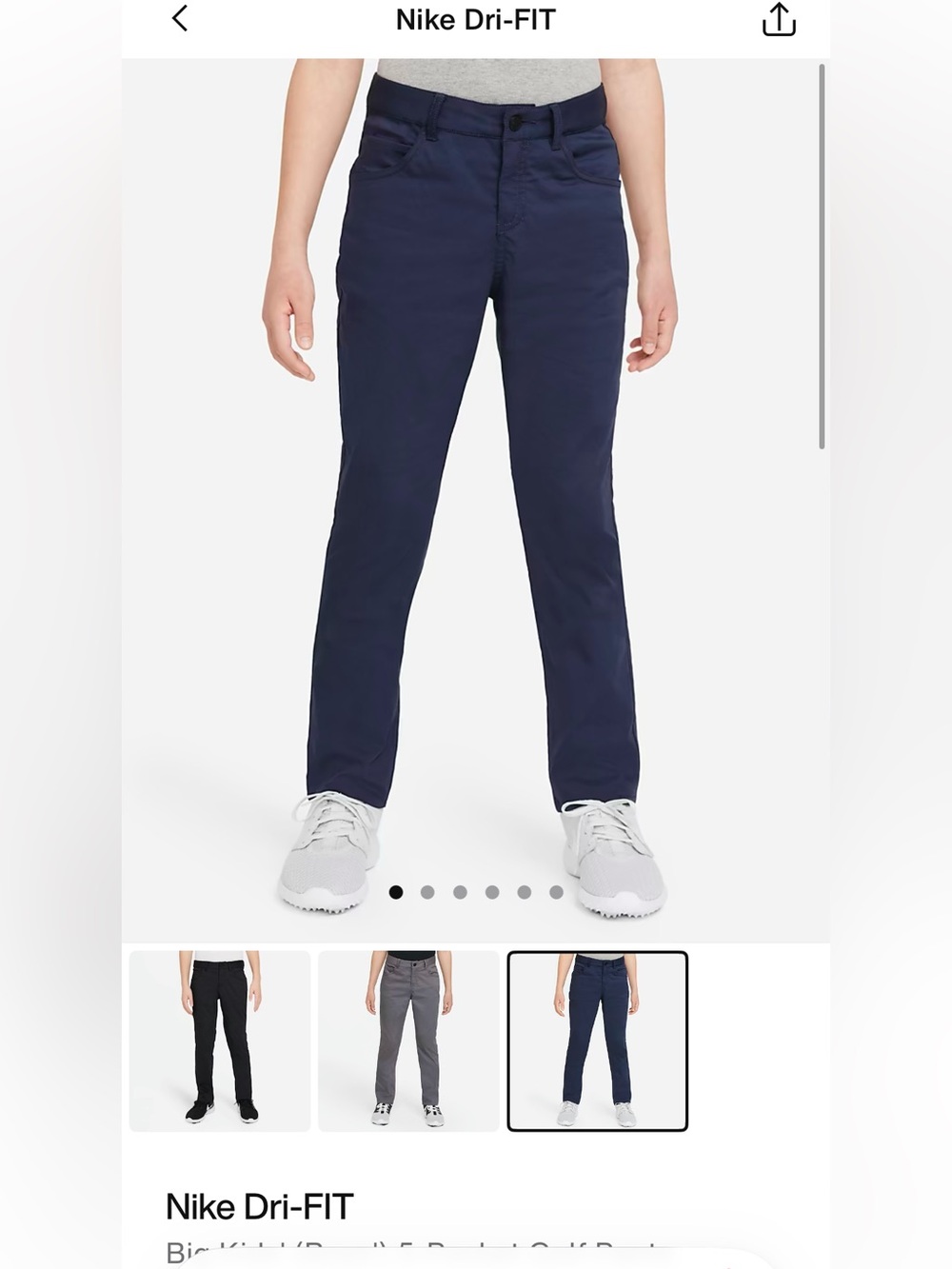 Nike navy blue Dri-FIT 5-Pocket Golf Pants